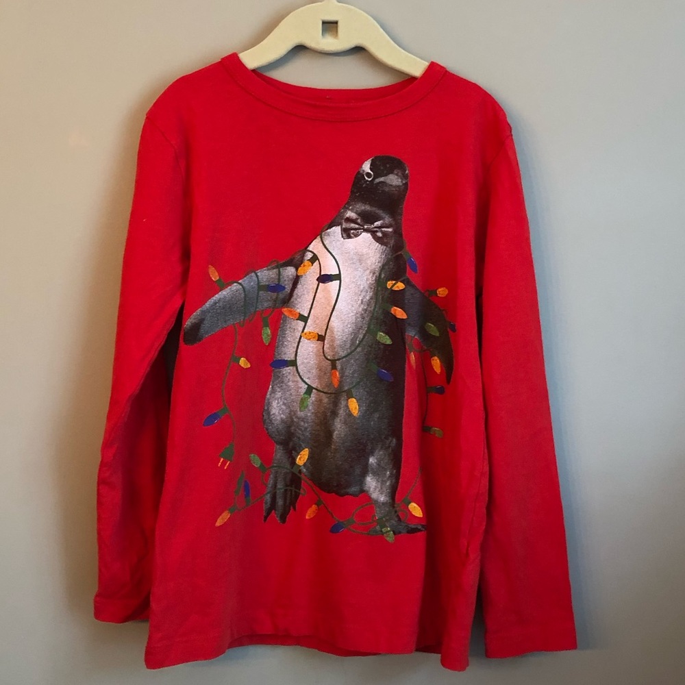 JCREW penguins holiday long sleeve